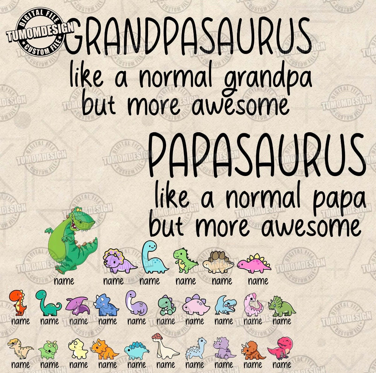Personalized Dad & Grandpa Father's Day T-Shirt