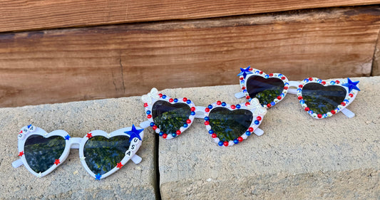 Patriotic Heart Sunglasses – Fourth of July