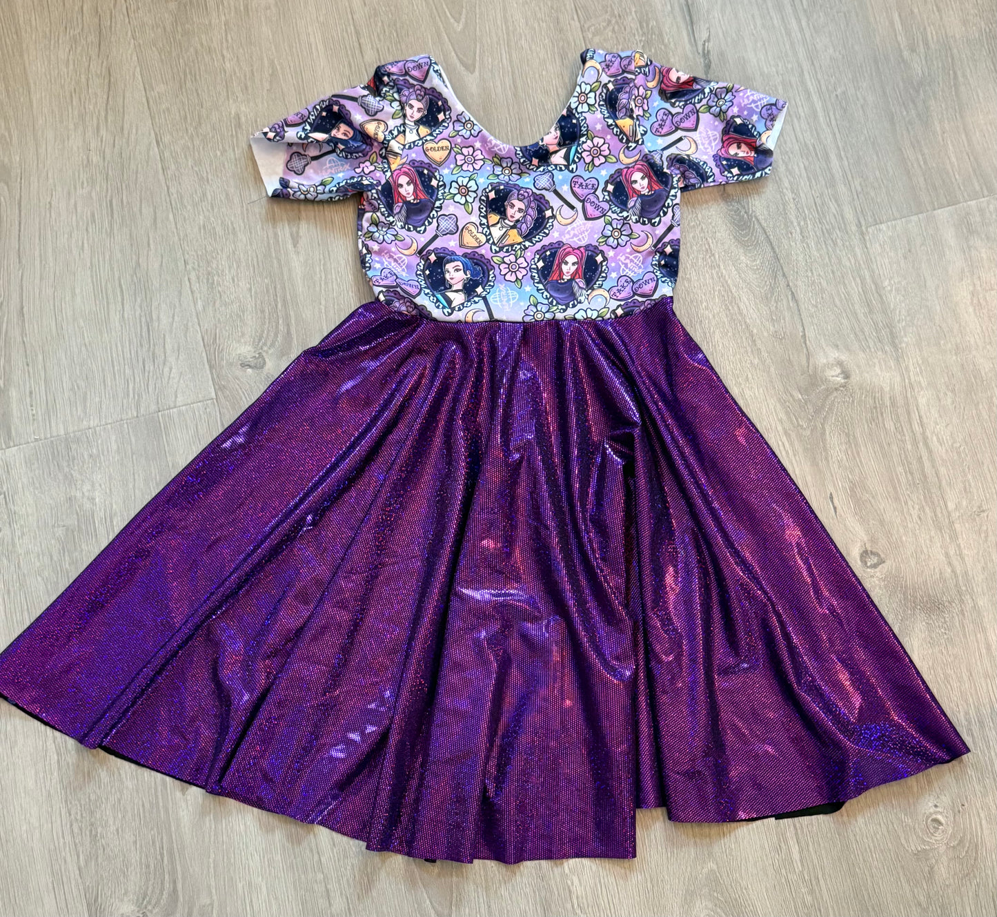 KPOP Demon Hunters Sparkle Twirl Dress – Girls