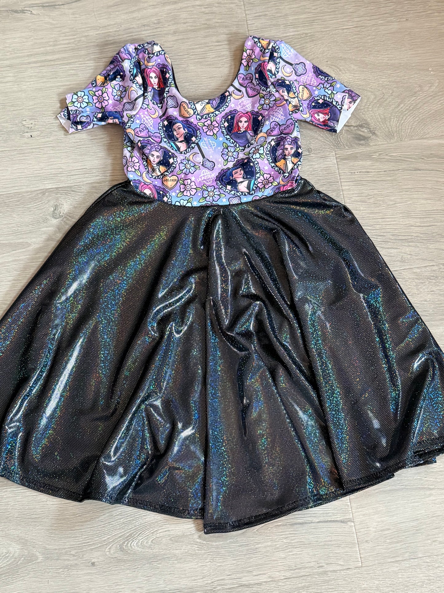 KPOP Demon Hunters Sparkle Twirl Dress – Girls