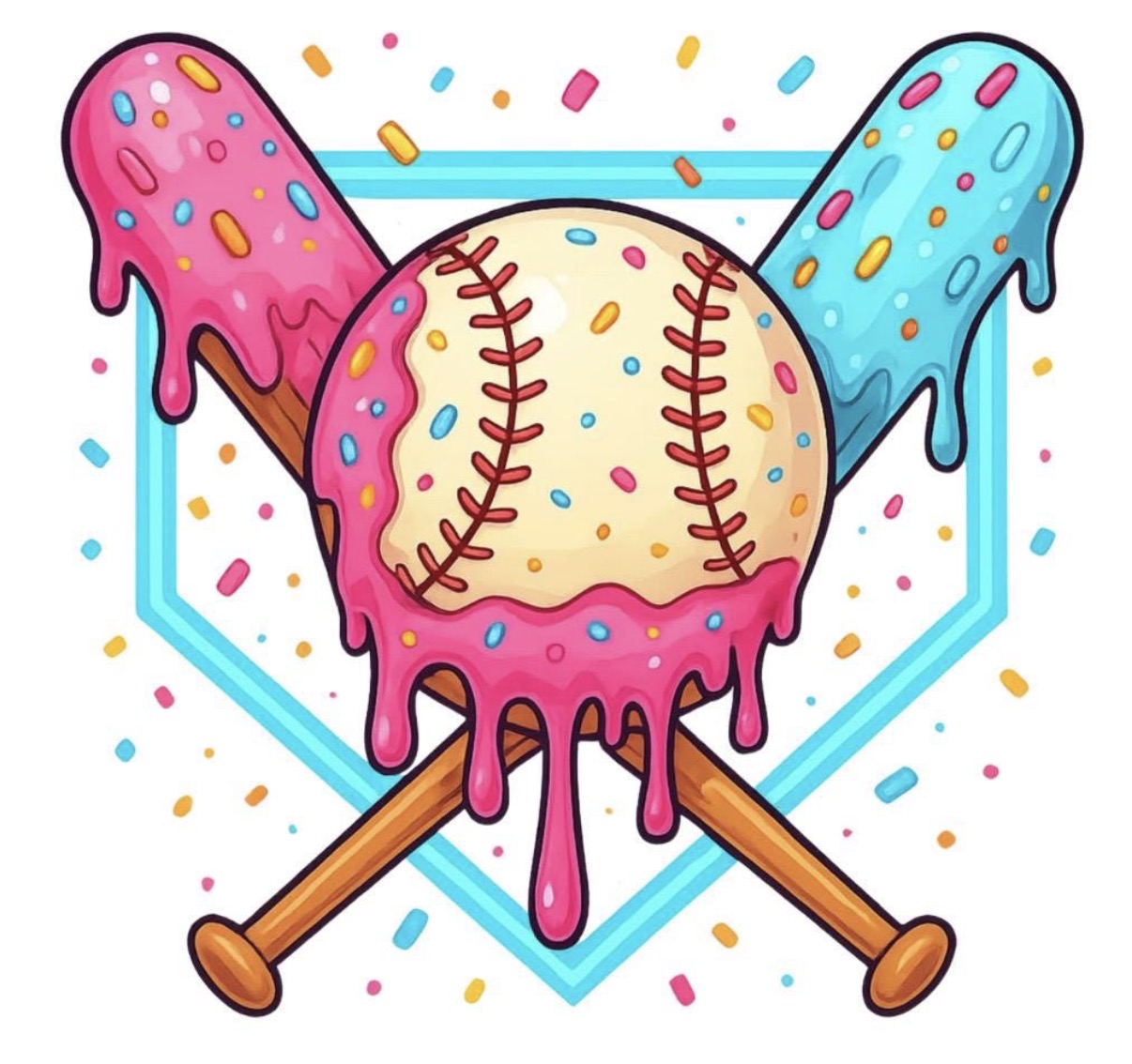 Adult- Drip Baseball T-Shirt — Customizable Unisex Tee for Players & Fans