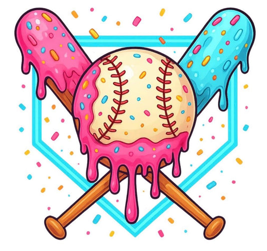 Adult- Drip Baseball T-Shirt — Customizable Unisex Tee for Players & Fans